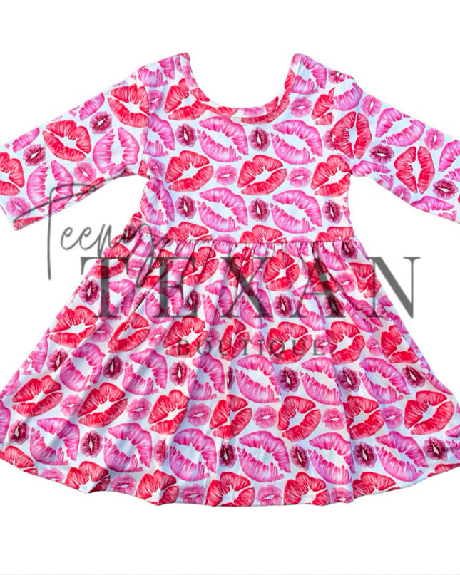 Kids Lips Valentines Dress