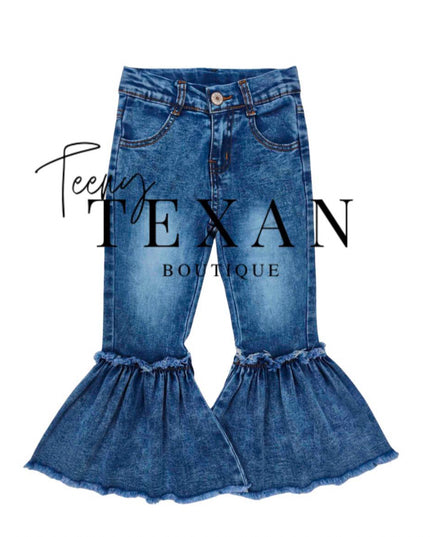 Kids Denim Bell Bottom Flare Jeans (PRE-ORDER)