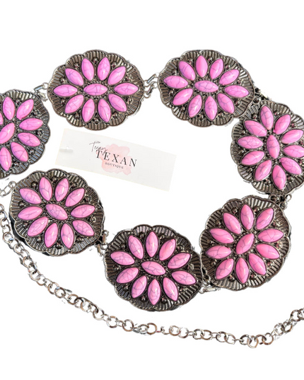 Baby/Toddler Pink Stone Western Concho Belt