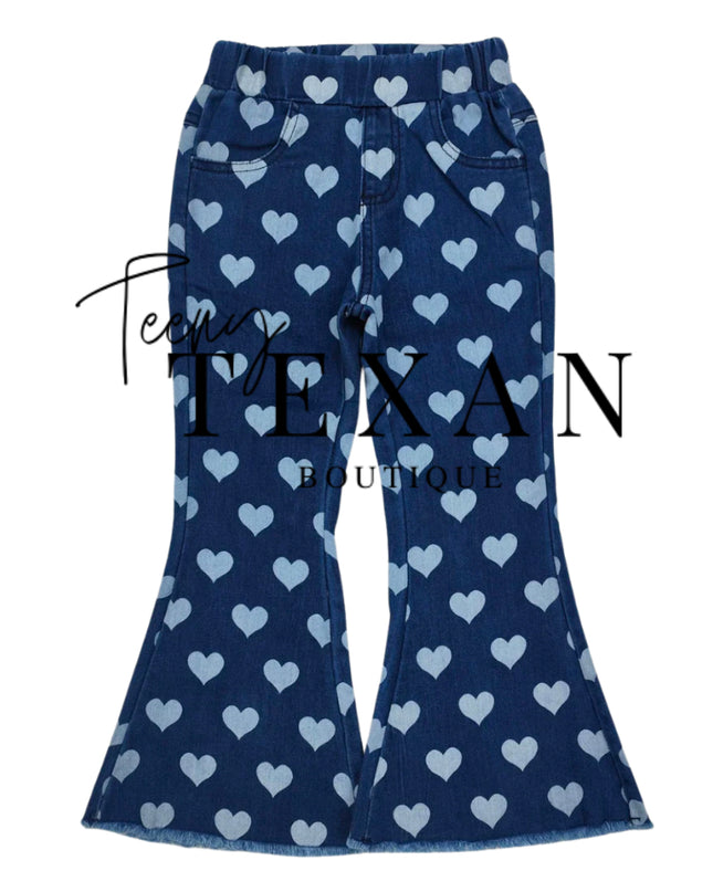 Kids, Heart Denim Flare Jeans